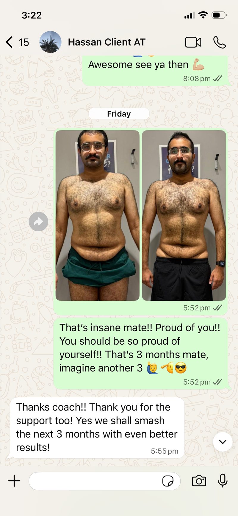 Weekly coaching feedback inside the app